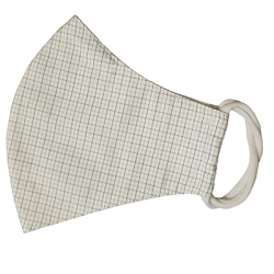 Blue checked face mask
