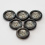 Jacket button, black-grey color, 18mm